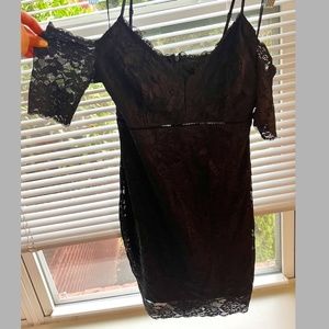 Guess Black Lace Mini Dress in Size Small